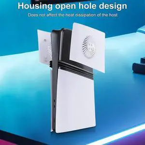 Faceplate Case Cover ABS Hard Case Anti-Scratch ABS Hard Shell Dustproof with Cooling Vent for PS5 Pro 5 Pro Console