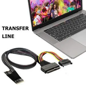 0.5m M.2 M-Key to U.2 Interface Adapter Cable with SATA 15P Female Connector for /UEFI2.3.1 Accessories