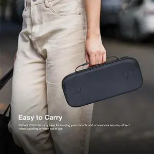 Carrying Case Anti-Drop Hard Shell Case Waterproof Travel Carry Bag with Mesh Pocket for PS5 Portal for Portal