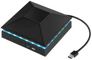 Host Heat Dissipation Cooler Colorful Breathing Light Dust-proof with USB Charging Port for Xbox Series X Console