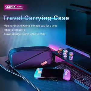 Carrying Case with Pockets Game Conslole Case Crossbody Shoulder Chest Pouch Travel Bag for Steam Deck OLED/ROG Ally X/PS Portal