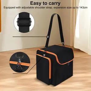 Travel Carrying Case with Shoulder Strap & Extra Pockets Portable Speaker Carry Case for JBL Partybox Encore Essential Speaker