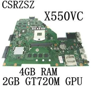 For X550VC R510V X550V X550 Laptop Motherboard X550VC 4GB RAM 2GB GT720M GPU Mainboard