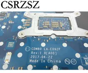 FOR Latitude 15 5580 E5580 Laptop Motherboard I7-7600U CPU LA-E092P CN-07W357 07W357 2GB GPU Chips Mainboard