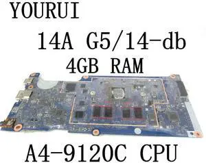 DA0G3MB18H0 For Chromebook 14A G5 14-db Laptop Motherboard with A4-9102C CPU 4GB RAM 32G SSD Mainboard