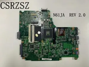 For N61J N61JA REV 2.0 Laptop motherboard N61JA mainboard Tested 100% ok work