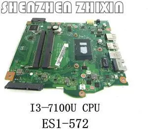 For Aspire ES1-572 Laptop Motherboard with I3-7100U CPU DDR3L LA-D671P mainboard 100% Test