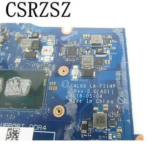 CN-001YV2 001YV2 01YV2 LA-F114P Mainboard For INSPIRON 5570 5770 Laptopmotherboard with i3-8130u CPU Tested ok