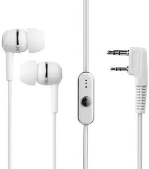 1.2m PTT Mic Earpiece Headset for Walkie Talkie 2 Pin Dual Earphone Earpiece Replacement for BAOFENG KENWOOD