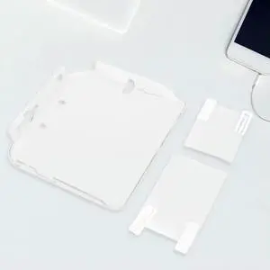 For 2DS Case Clear Protective Case Cover Anti Scratches Hard Shell Skin Clear Plastic Crystal Case for Nintendo 2DS Game Console