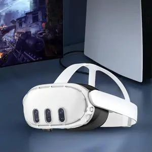 Silicone Front Face Protector Anti Shock Transparent Cover Shell Protector Anti-Slip VR Front Protective Shell for Quest 3