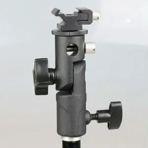 Swivel Light Stand Bracket 180-degree Angle Adjustment Hot Shoe Speedlite Umbrella Holder Light Stand Accessories