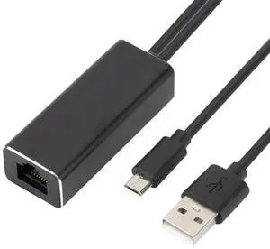 Micro USB Power to RJ45 100Mbps Adapter for Chromecast/TV Stick TV Network Card