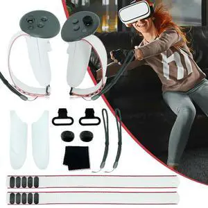 Accessories Pack Adjustable Active Straps Replacement Kit l Ring Buckle Lens Cloth Joystick Caps for Quest 3 Controller