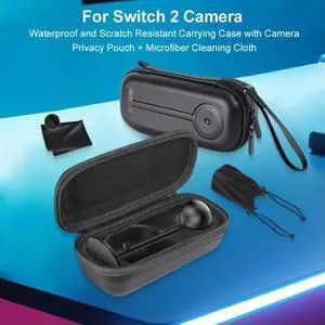 Camera Bag with Lens Cloth Travel Shell Portable Carrying Case Waterproof Hard Shell for Switch 2