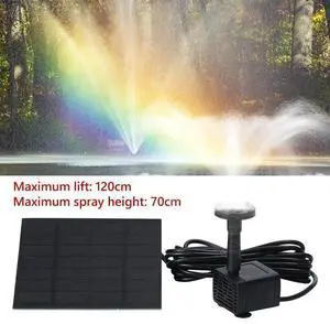 1.5W Solar Fountain with Panel Water Pump Energy Saving Solar Floating Water Fountain Pump 200L/H for Outdoor Fish Tank Aquarium