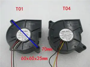 2PCS BM6025-04W-B49 0.26A 12V fan for -MAT BM6025-04W-B59 0.18A 6025 6CM turbine turbo Blower Projector cooling fan