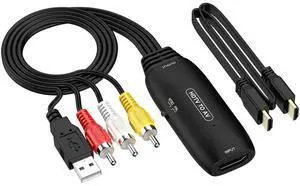 HDMI-Compatible To AV 3RCA CVBs Adapter Supports PAL/NTSC HDMI-Compatible To AV Adapter Composite Video Audio Converter Adapter
