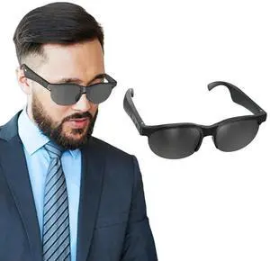 AI ligent Translation Glasses Bluetooth-Compatible 5.4 Glasses Wireless Sunglasses Wireless Headset for Men and Women