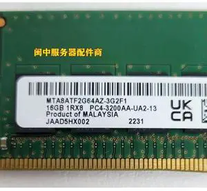 For Micron 16G 1RX8 PC4-3200AA UDIMM MTA8ATF2G64AZ-3G2F1 desktop memory