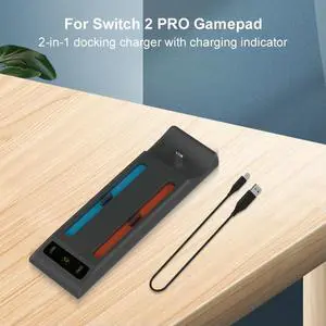 2 In 1 Magnetic Charging Stand LED Indicators Game Controller Charger Type-C Small Handle Charging Base NS2 PRO Accessories