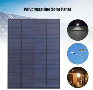 Practical Solar Panel Multi-functional Convenient A Level 5W 18V Polycrystalline Silicon Solar Charger for 12V