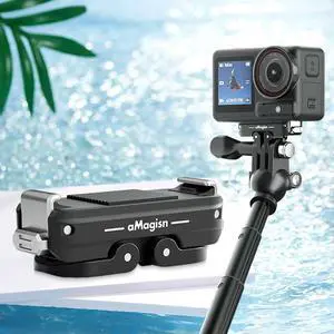 Camera Expansion Bracket 2-Prong & 1/4 Thread Camera Quick Release Base Expansion Adapter for OSMO Action 5 Pro/4/3