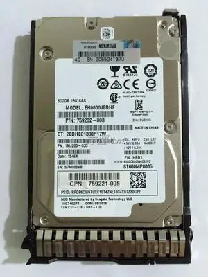 759212-B21 759548-001 600GB SAS 12G 15K 2.5 360G9 380G9 Hard Drive