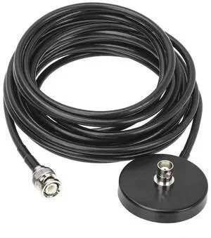 RG58 BNC Magnetic Female Base Portable BNC Female Magnetic Mount Base 5 Meters for Two Way Radio for Wireless Microphone