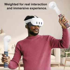 VR Sticks Controller Grips Dual Handles Extension Grips VR Handle Extender Extension Grips for Quest 3S/Quest 3 Controller