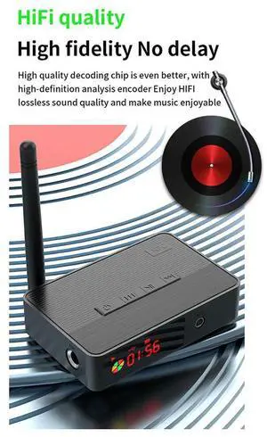NFC Bluetooth 5.3 Music Receiver with Multiple Interfaces 35mm AUX Optical Coaxial and Remote Control