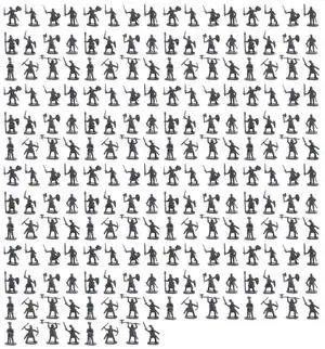 1:72 200/Set Plastic Ancient Soldier Figures Toy Archaic Soldiers Men Swordsman Action Figure DIY War Scene Toys Grey