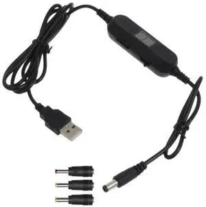 USB Charging 5V to 1.5V-12V 5.5x2.1mm Step Up Boost Converters voltages Power Supply Cable for Toy Games LED Lamp
