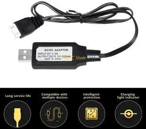 Single USB Charging Cable ABS USB Chargers Cord Upgrades for Quadcopter