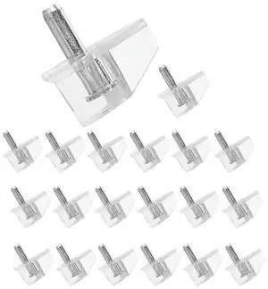 20 Pieces 3 mm Shelf Pins Clear Support Pegs Cabinet Shelf Pegs Clips Shelf Support Holder Pegs for Kitchen Furniture
