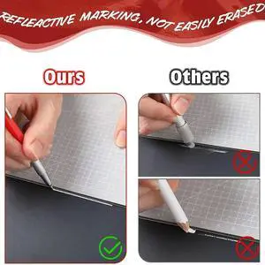 Welders Pencil with 12PCS Silver Streak Refills, Metal Marker Mechanical Welding Pencil Pipefitters, Fabrication, Red