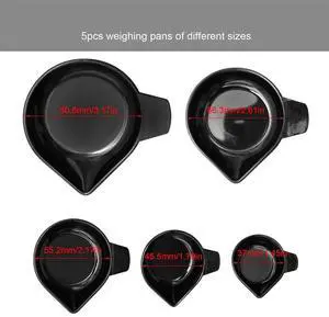 5 Sizes Weighing Powder Pans Scale Pan Narrow Spout Plastic Weighing Dishes for Weigh Liquid Powder Gems