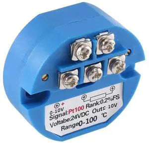 PT100 Type to 0-10V 0-100 Degree RTD Input 0-10 a Output DC24V Thermal Resistance Temperature Transmitter