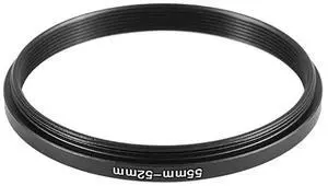 3 Pcs 55Mm-52Mm 55Mm To 52Mm Black Step Down Ring Adapter For Camera