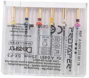 X-Pro Gold Protaper NITI Rotary Files, 6PCS Endo Controlled Memory Files (Assorted 25MM)