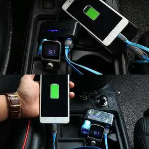 Multiple Device Car Cigarettes Splitter with 2 USB Port, Fast Charging Adapter for Phones