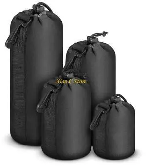 4Pcs Camera Lens Cover Neoprene Lens Bag Waterproof Soft Camera Lens Shockproof Camera Lens Bag Replacement
