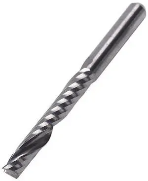 10Pcs Cnc Router Bits 3.175 X 22Mm Single Flute Spiral Carbide Cnc Router Bits Milling Cutter