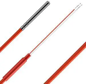 2 Wire PT1000 Temperature Sensor Thermistor Silicone Gel Coated 1.5Meters Probe 45mm x 5mm -50-180 Centigrade RTDs