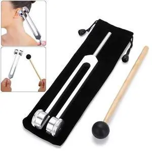 Tuning Fork 128 Hz, C-128 Frequency Aluminum Alloy Non-Magnetic Tuning Fork for Healing with Taylor Hammer