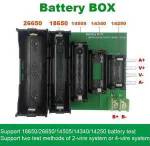 Tester Case 4 & 2-Wire Terminal 26650 14505 14340 1425 Case Holder Test Storage Box for DL24P