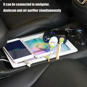 Car Power Adapter with Double USB Interfaces 80W Vehicles Power Light Splitter for 12V/24V Car Trucks