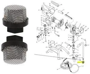 246385 246384 287032 Airless Spray Filter Screen Set for Graco 390 395 490 495 595 3400 Sprayers