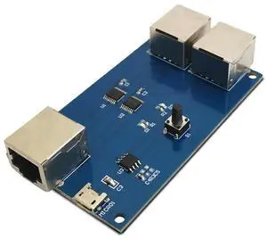 2X Gigabit Ethernet Port Switcher Internal/External Switcher Network Cable Broadband 2-In-1-Out Distributor