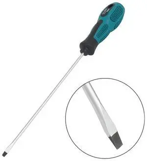 2 Packs 12 Inches Long Slotted and Phillips Screwdriver Flat Blade Screwdriver Magnetic Screwdriver with Rubber Handle